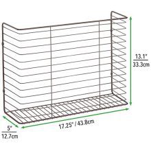 Rust-Resistant Wall-Mounted Magazine Rack – Farmhouse Wire Organizer for Mail, Books & More