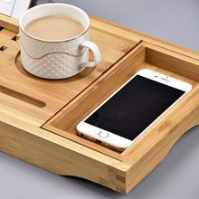 Luxury Bathtub Caddy Tray，Bamboo Bathtub Tray Caddy