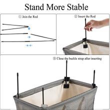 Slim Laundry Hamper Bag Waterproof Large Thin Foldable Dirty Clothes Storage