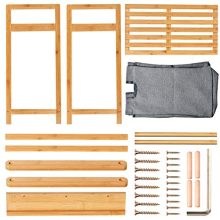 Bamboo Laundry Hamper with Dual Compartments