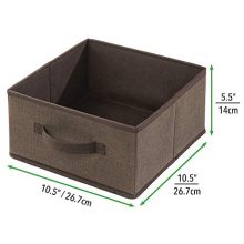 Espresso Brown Closet Organizer Boxes - 8 Pack Soft Fabric Storage Bins with Pull Handles for Instant Home Organization
