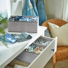 Criusia Underwear Drawer Organizer, 6 Set Foldable Underwear