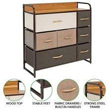 mDesign Wide Dresser Storage Chest, Sturdy Steel Frame
