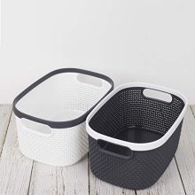 Streamline Your Space with White Plastic Storage Baskets - A 3PC Organizer's Dream