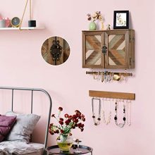 Wall Mounted Jewelry Holder with Wooden Barn Door