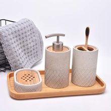 Bamboo Wood Serving Tray, Decorative Coffee Table Tray