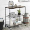 Whitmor Modern Industrial Rolling Storage Shelves