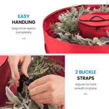 Duplex Premium Christmas Wreath Storage Bag 36”