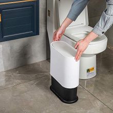 KLGO 10 Liter Slim Plastic Trash Can with Lid