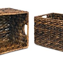 BIRDROCK HOME Woven Storage Shelf Organizer Baskets with Handles
