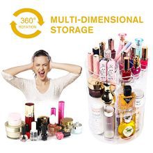 360 Degree Spinning Makeup Organizer, sanipoe Adjustable Makeup Carousel