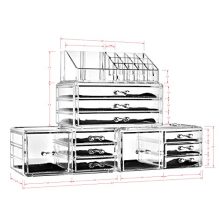 Felicite Home Acrylic Jewelry and Cosmetic Storage Boxes Makeup Organizer Set