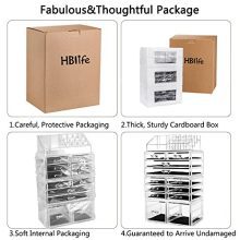 HBlife Makeup Organizer Acrylic Cosmetic Storage Drawers and Jewelry Display