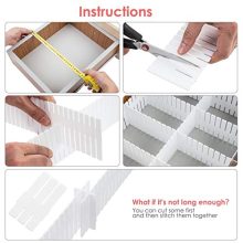 Flytianmy 40pcs Drawer Dividers Adjustable Drawer Storage