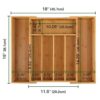 Organizer Tray Bamboo Expandable Cutlery