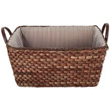 Fabric Lined Double Handle Storage Bin