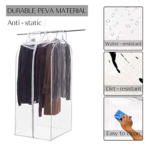 QEES Clear Closet Garment Bag, Hanging Wardrobe