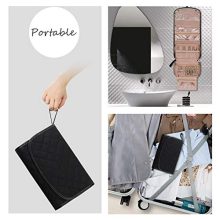 Travel Jewelry Organizer Roll with Zipper Pockets