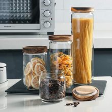 Kitchen Glass Food Storage Jar with Lid