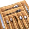 Utensil Holder and Cutlery Tray with Grooved Drawer Dividers