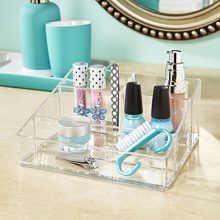 STORi Clear Plastic Vanity Makeup Organizer
