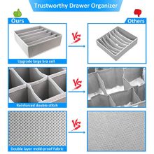 Foldable Drawer Organizers - Set of 4 for Ultimate Underwear, Socks, and Makeup Storage
