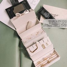 Journey Jewelry Organizer Box – Luxurious, Compact Jewelry Roll with 5X Capacity for Safe, Secure Travel Storage