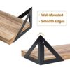 Rustic Wood Wall Shelves, Storage Shelves for Bedroom