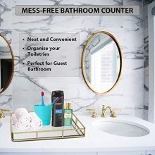 Mili Vanity Trays – 2 Large Perfume Organizer Mirror Trays