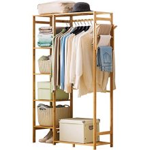 Ufine Bamboo Garment Rack 6 Tier Storage