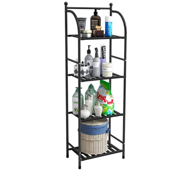 FKUO 4 Tier Bathroom Storage Open Shelf Unit