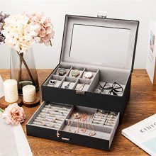 Equuleus Dual Layer Jewelry Organizer Watch Display Case