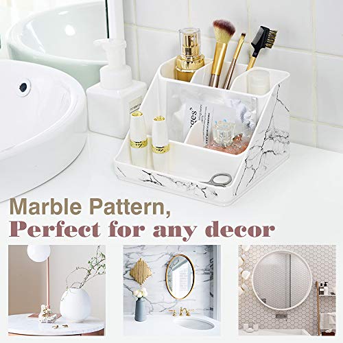 Marble Pattern Cosmetic Storage Organizer Tray