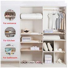Adjustable Storage Rack - No Drilling, No Holes Needed! Perfect for Wardrobes, Cabinets, and More