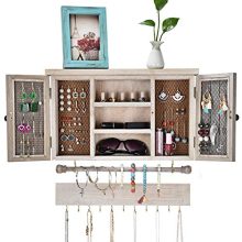 X-cosrack Rustic Hanging Jewelry Organizer