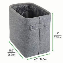 mDesign Soft Cotton Fabric Closet Storage Organizer