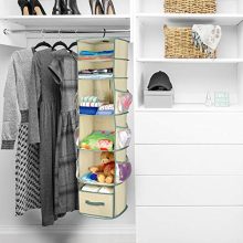 Smart Design 6-Tier Smart Carousel Organizer w/ 6 Pockets