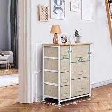 7 Drawer Fabric Dresser Storage Tower, Dresser Chest