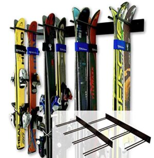 Steel Home and Garage Skis Mount 2 Pack Holds 16 Pairs
