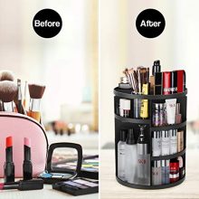 Adjustable Bathroom Makeup Carousel Spinning Holder Rack