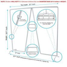 TitanSecure White Wire Shelf Dividers for Closets