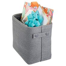 mDesign Soft Cotton Fabric Closet Storage Organizer