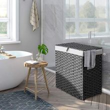 Laundry Hamper with 2 Removable Liner Bag