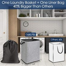 70L Dirty Clothes Hamper with Removable Liner