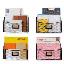 Magazine Rack File Organizer and Mail Holder for Wall