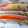 Metal Surfboard Storage Rack, 4 Surf Adjustable Home Wall Mount
