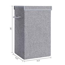 Laundry Basket with Liner Bag Linenette Fabric