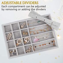 Mebbay Stackable Velvet Jewelry Trays Organizer