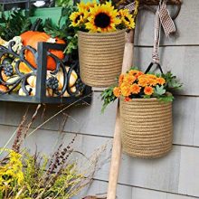 Goodpick 2pack Jute Hanging Basket - 7.87" x 7" Small Woven Fern