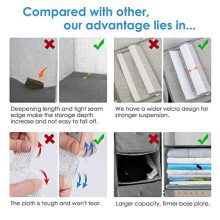 Wardrobe Space with Criusia Hanging Closet Organizer - 10 Shelves, Heavy-Duty, and Foldable for Smart Storage Solutions